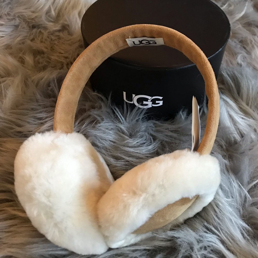 UGG chestnut sheepskin earmuffs